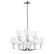 Maxim Lighting Goblet 9-Light 27" Wide Black / Satin Nickel Chandelier 26127CLBKSN - alternate 1